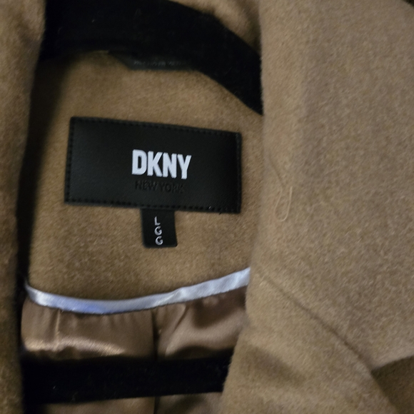 DKNY Tan Wool Coat - Picture 2 of 6